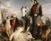 Scene in Chillingham, Park Portrait of Lord Ossulston, or death of the wild bull - 埃德温·亨利·兰德希尔爵士